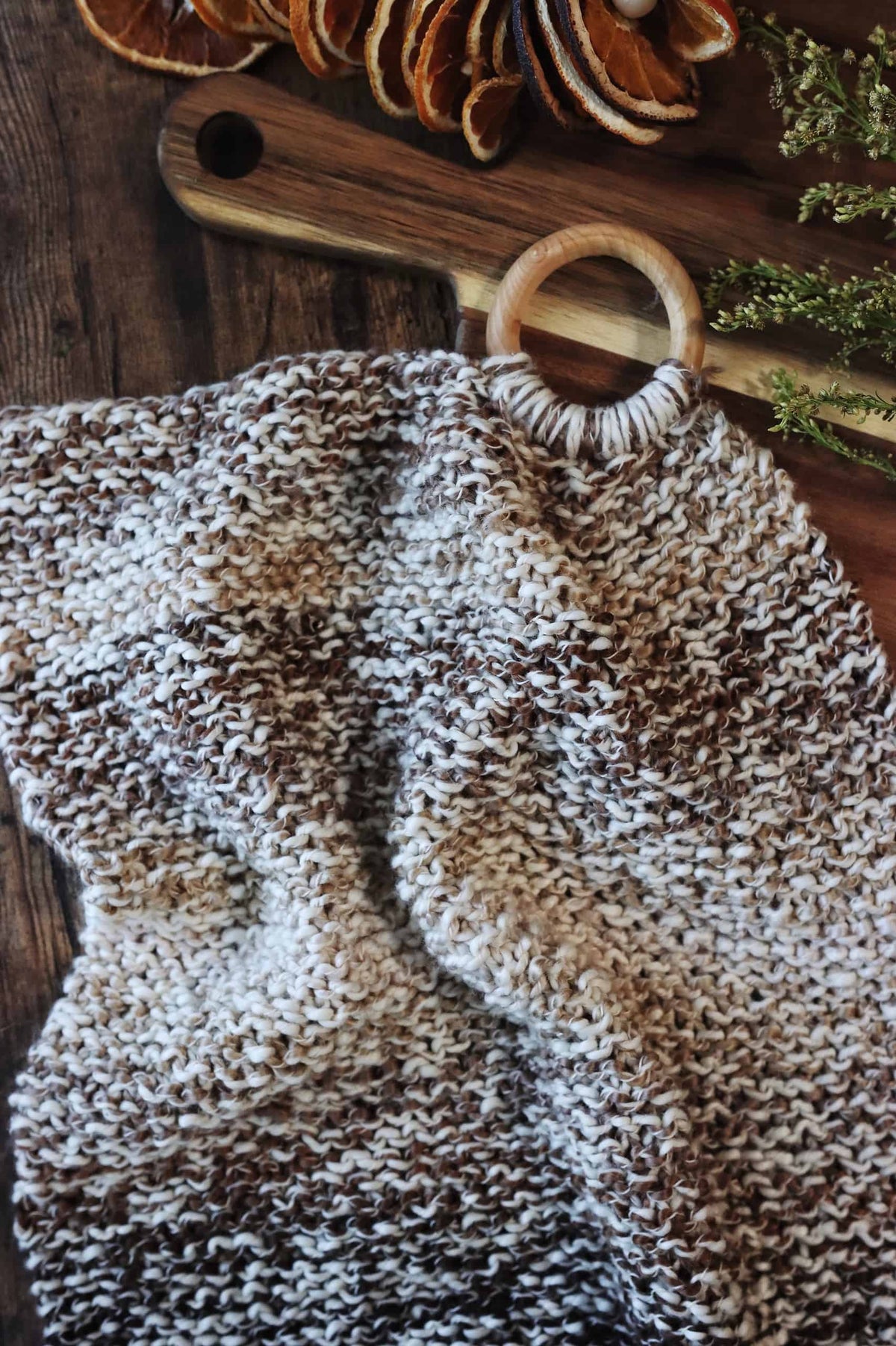 Beginner-friendly hand towel knitting pattern with detailed garter stitch rows