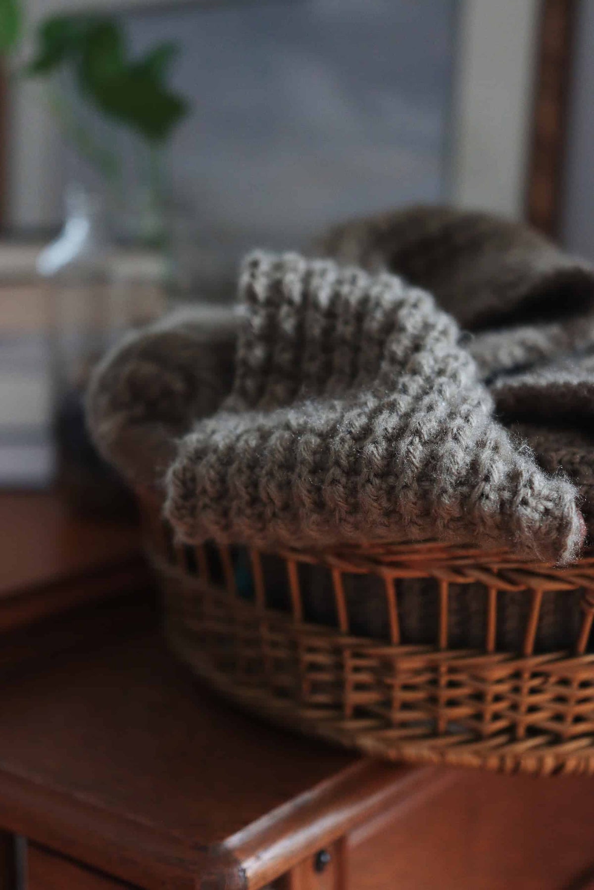 Luxurious ribbed crochet scarf wrapped for warmth and comfort