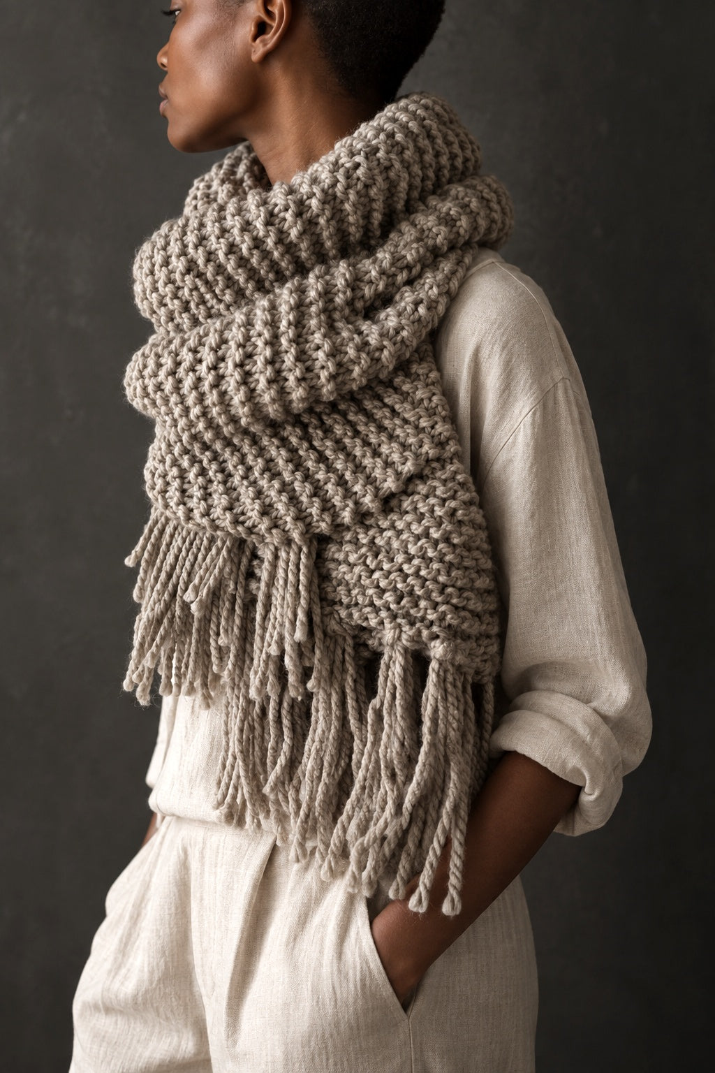 blanket scarf knitting pattern oversize knit wrap scarf