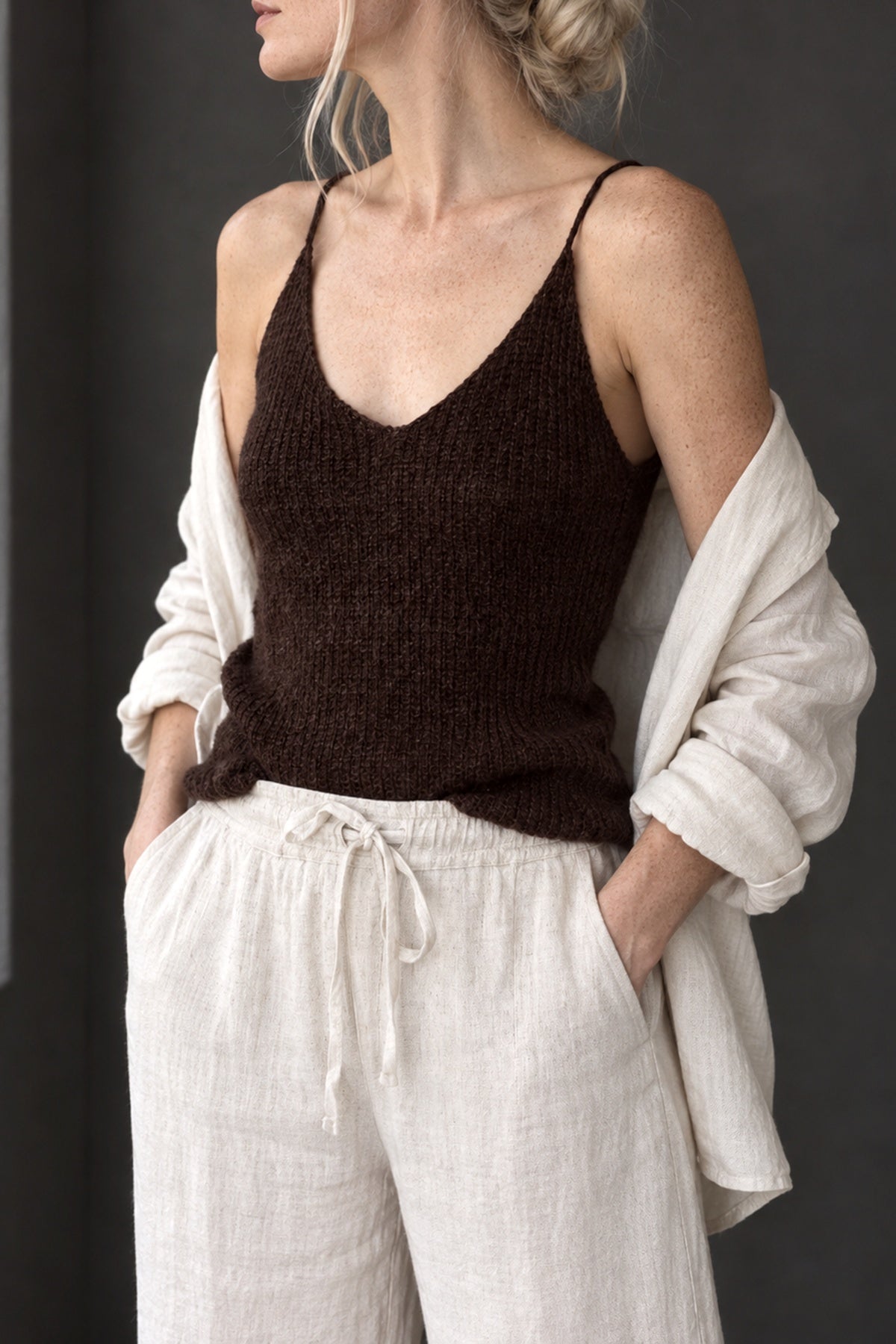 camisole knitting pattern v-neck tank top summer top knitting pattern chocolate camisole darling jadore
