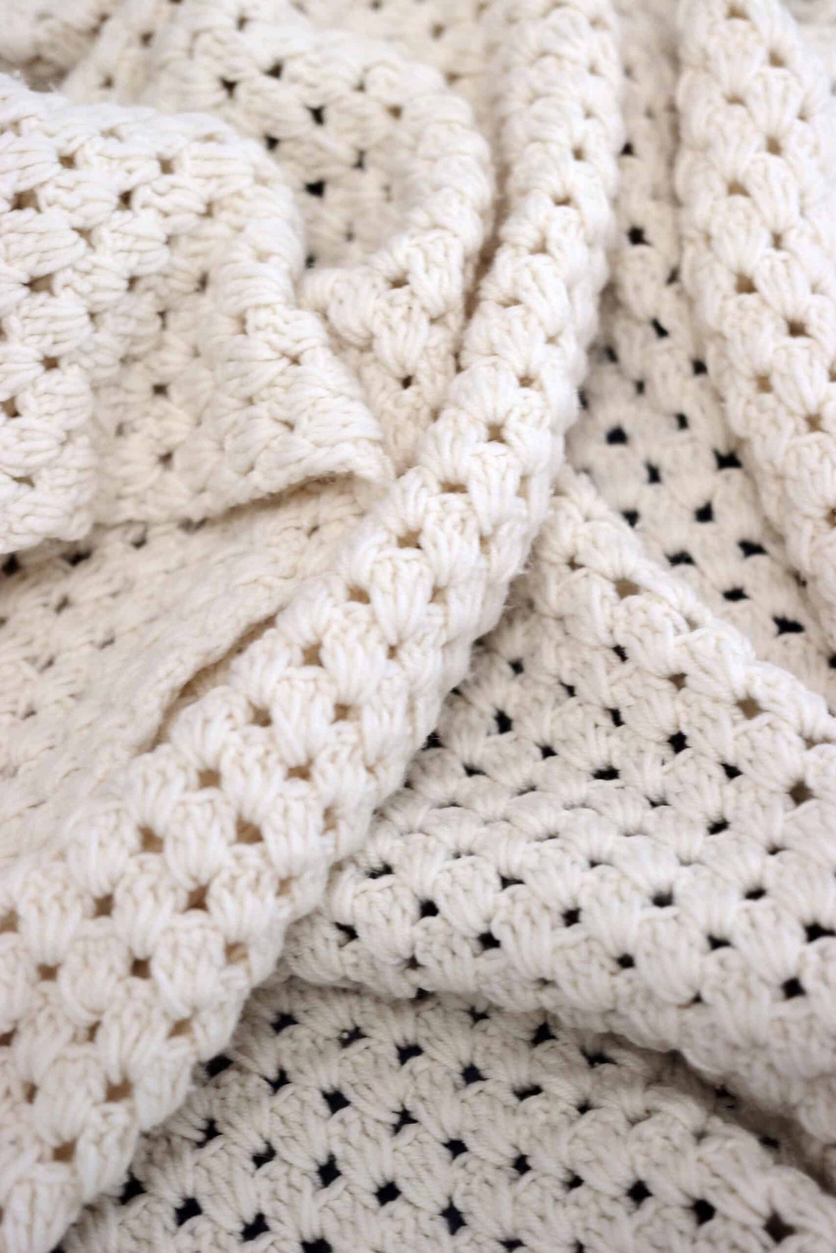 Darling Jadore beginner crochet blanket pattern - Brookhaven Throw with elegant tassel trim
