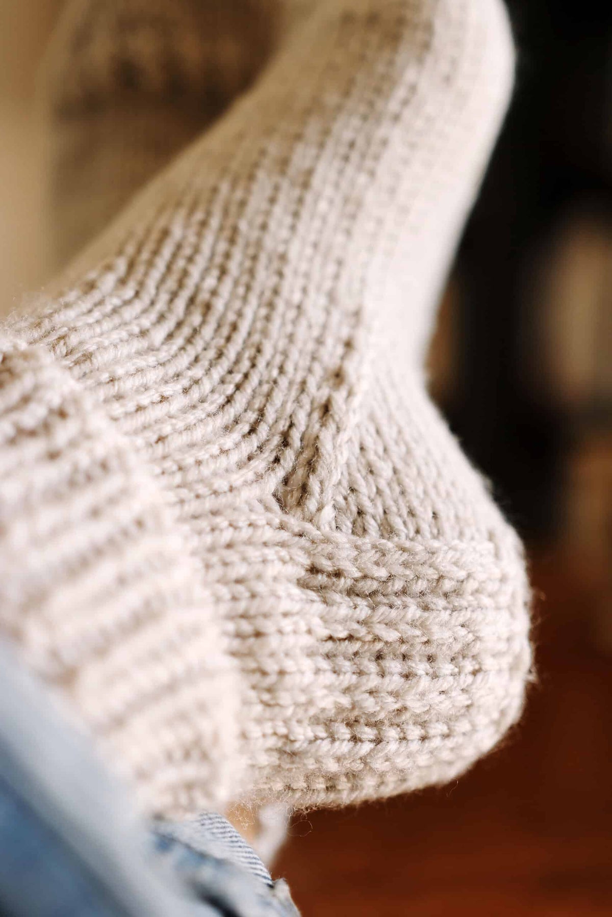 Quick knit ankle socks pattern in thick worsted weight yarn