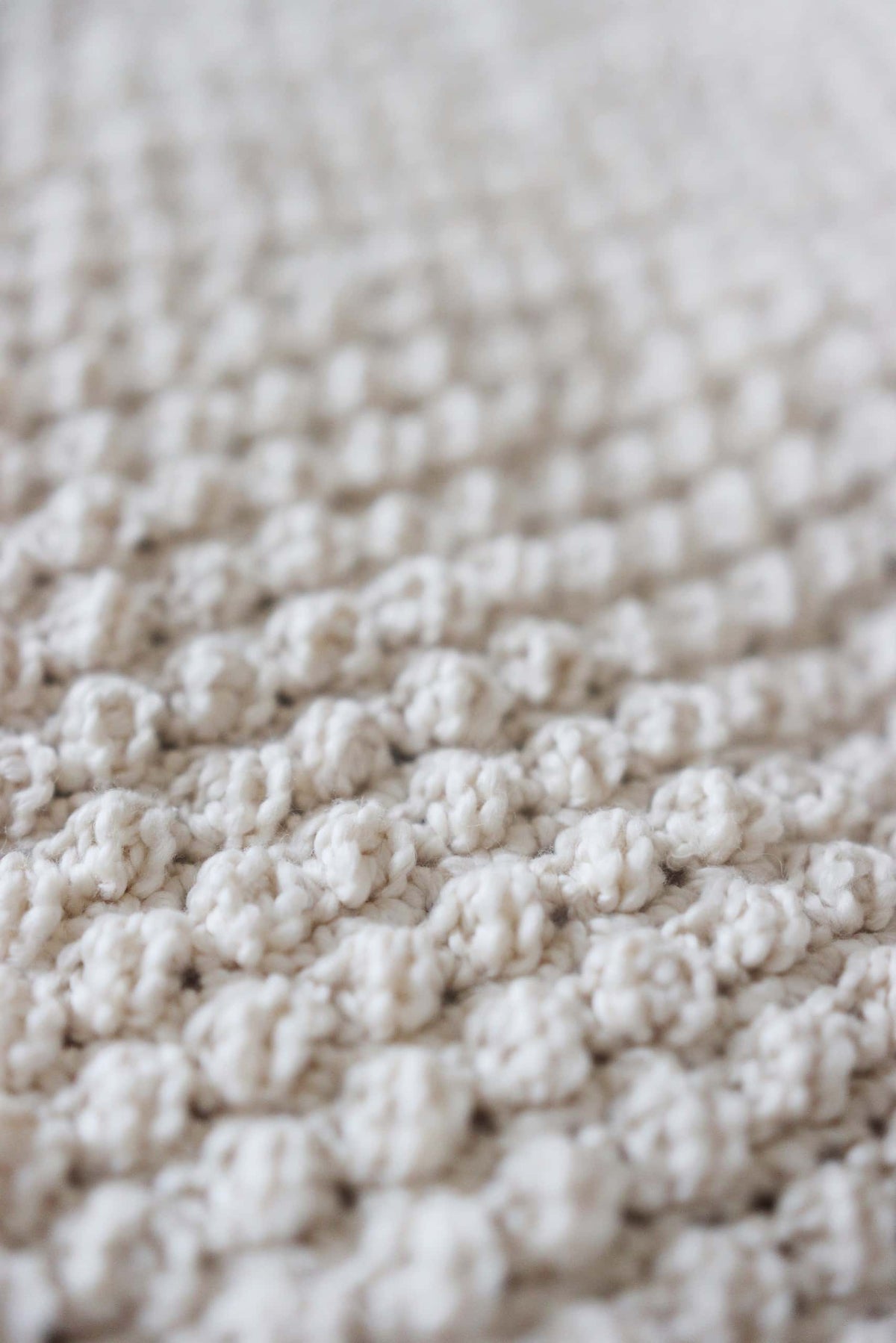 Modern bobble tea towel crochet pattern with minimalist design for kitchen décor