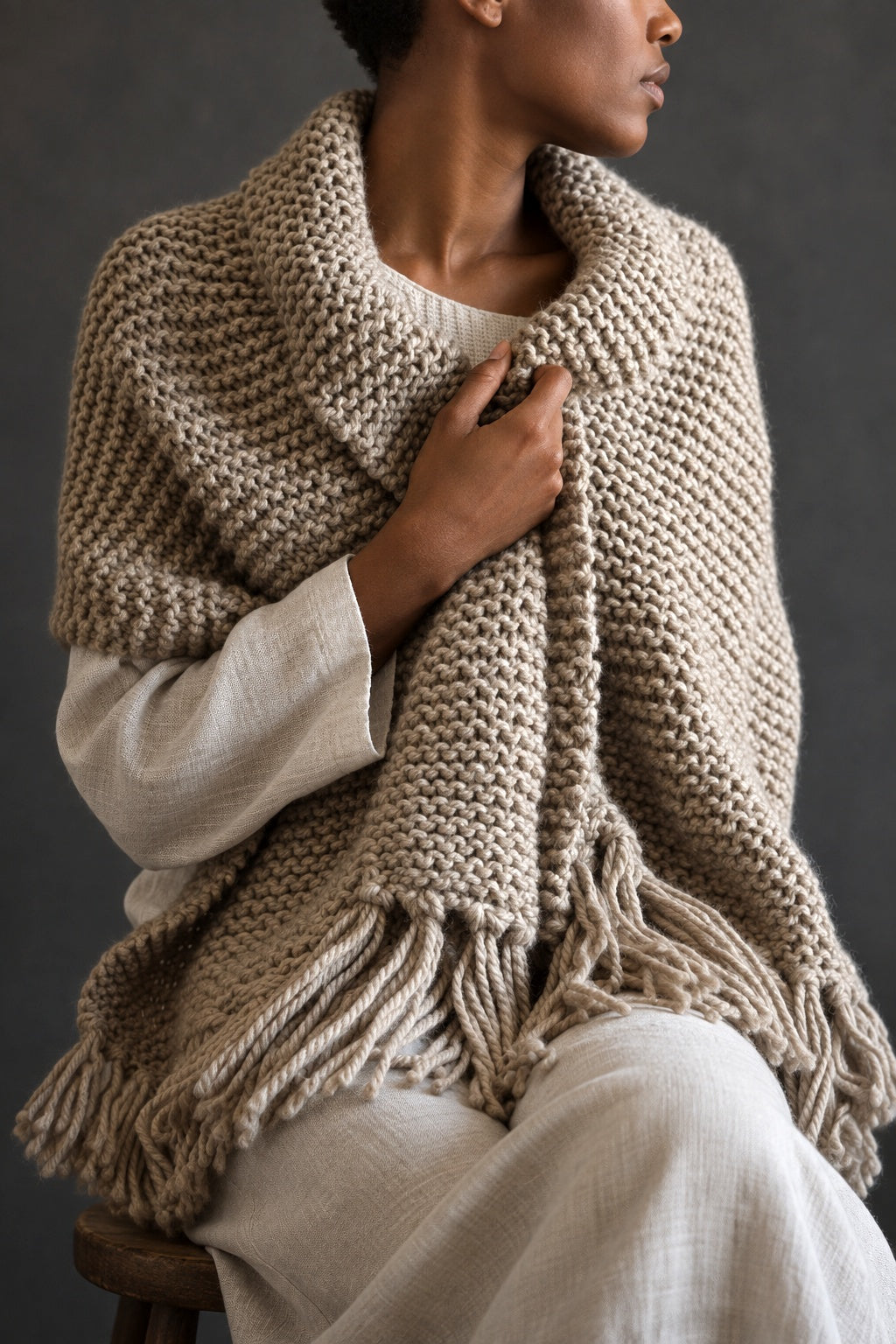 blanket scarf knitting pattern oversize knit wrap scarf