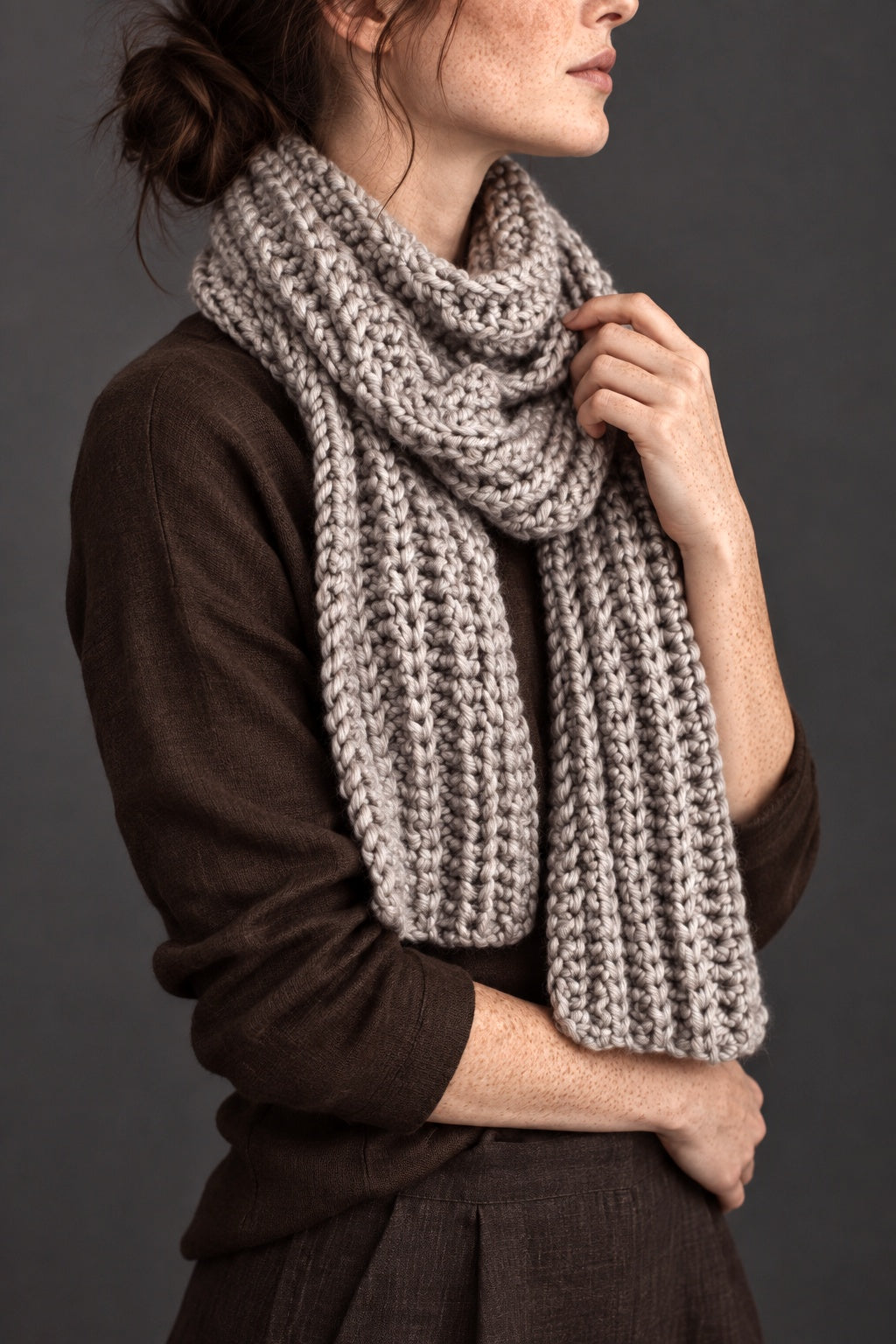 crochet ribbed scarf easy crochet scarf, ribbed crochet chunky scarf halston scarf crochet pattern