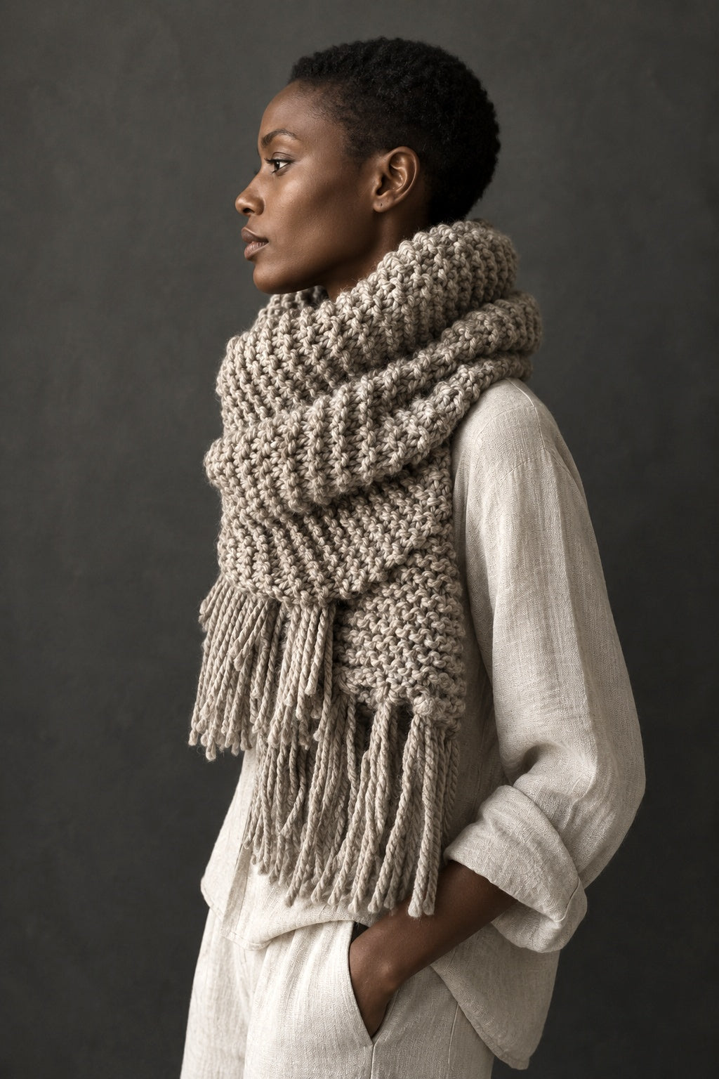 blanket scarf knitting pattern oversize knit wrap scarf