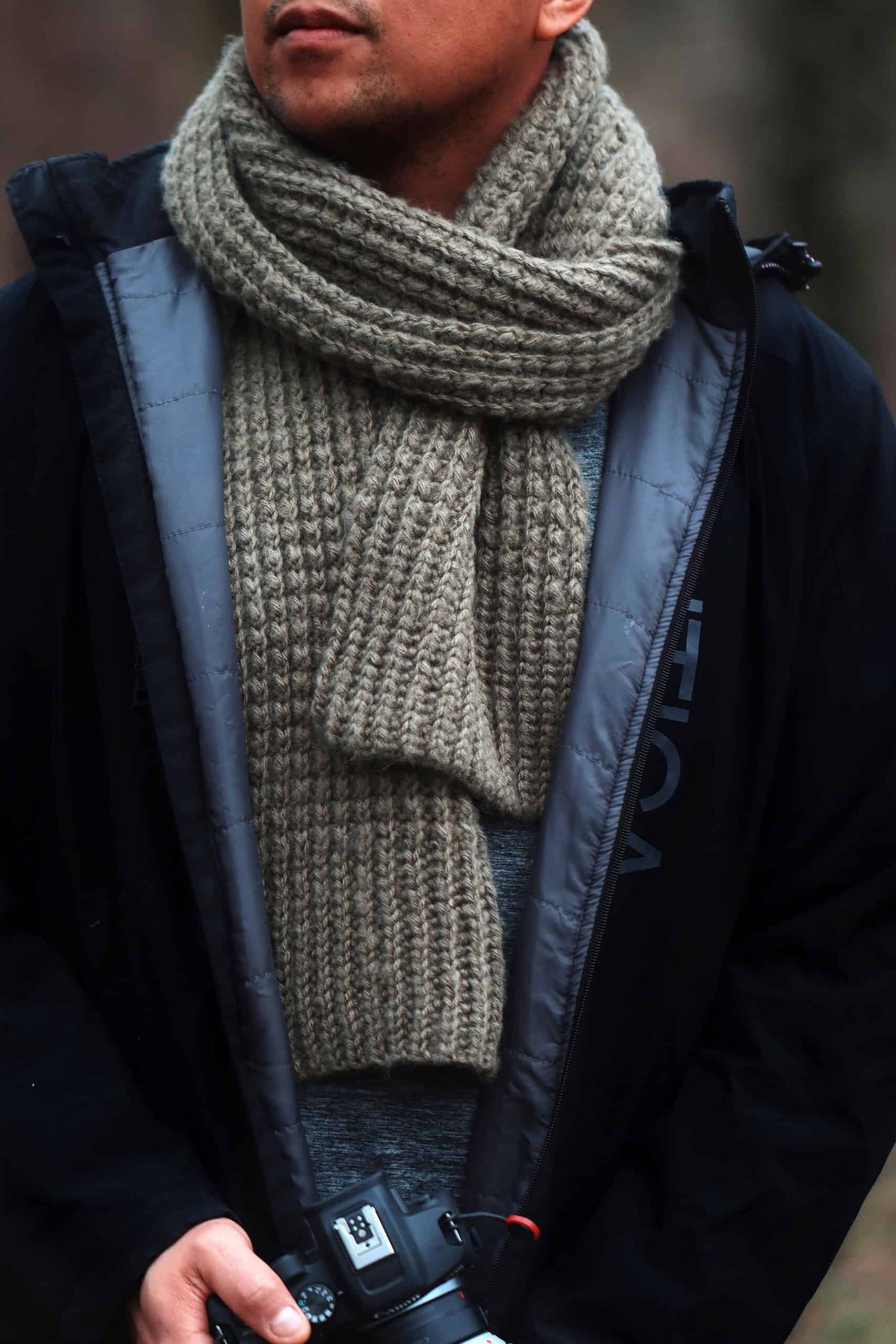 Easy crochet scarf pattern with polished knit-look ribbing detail
