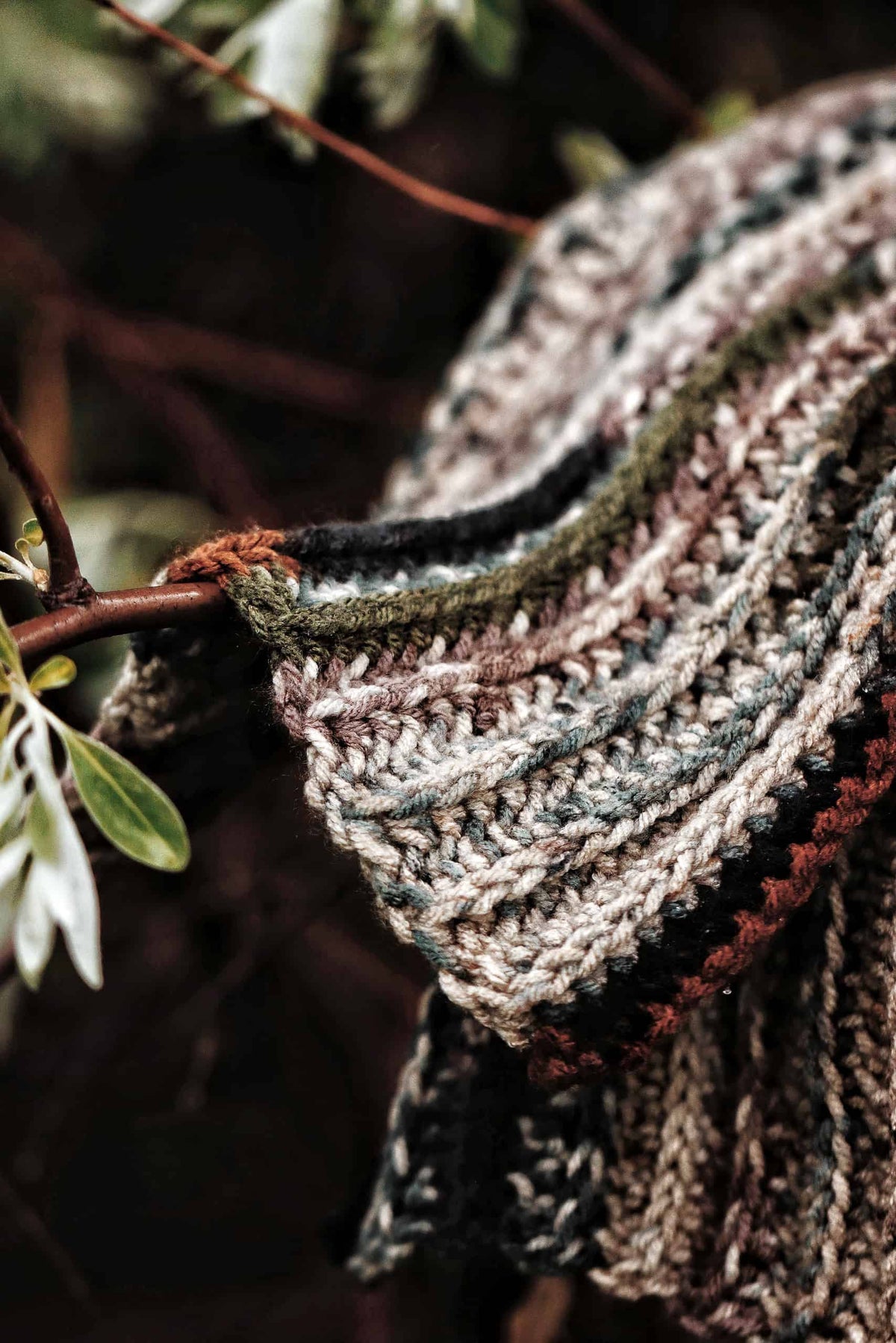 Ribbed scarf crochet pattern close-up showing squishy texture and warmth