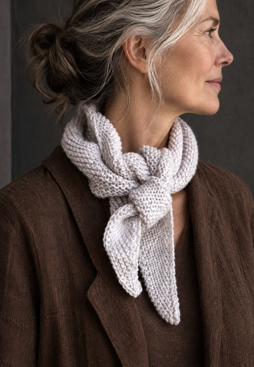 small boomerang scarf knitting pattern triangle scarf Sunday Scarf Darling JAdore