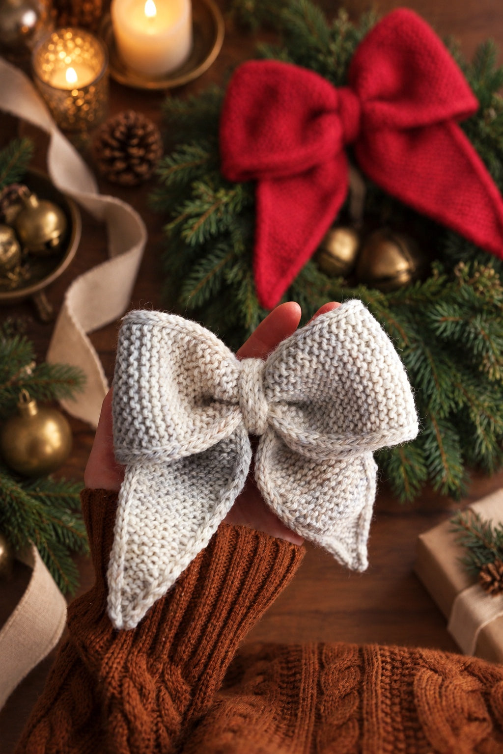 bow knitting pattern christmas bow present hair bow darling jadore perfect bow