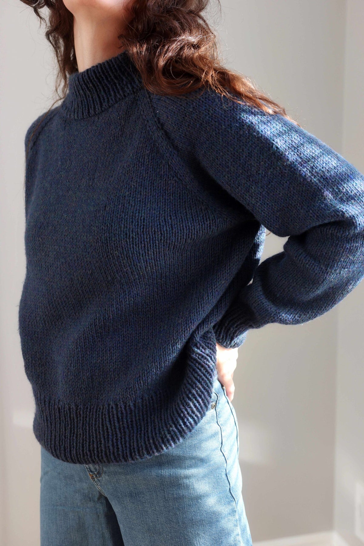 Oversize Sweater Knitting Pattern Easy Raglan Darling Jadore - Darling Jadore
