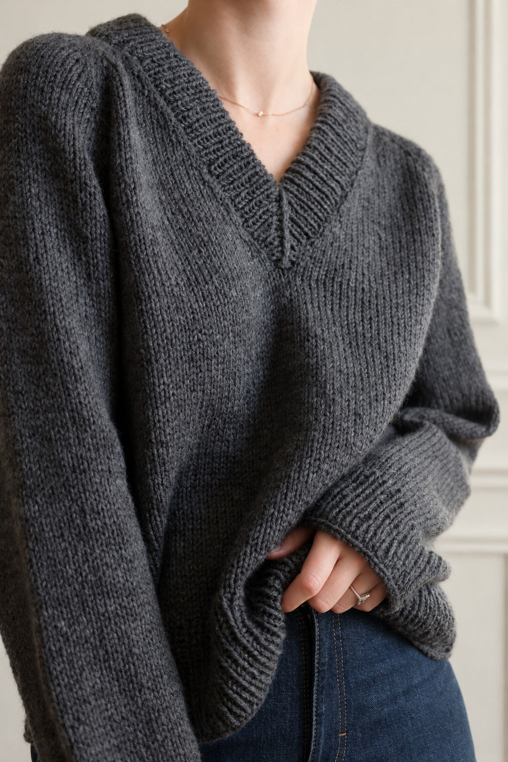 Raglan Sweater Knitting Pattern Paneled Wall Hand At Hem Darling Jadore Autumn Sweater - Darling Jadore