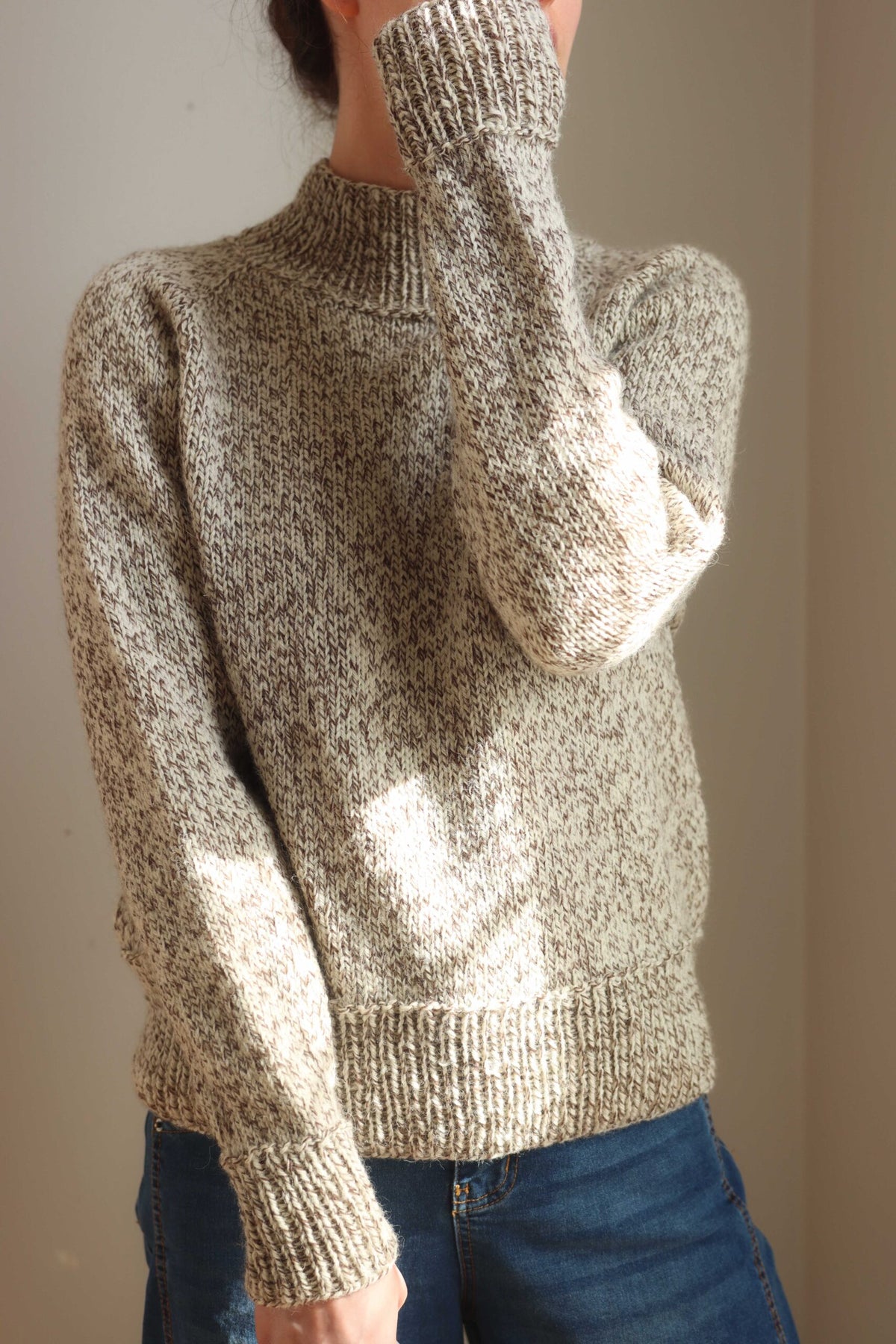 Women Turtleneck Sweater Knitting Pattern Darling Jadore - Darling Jadore