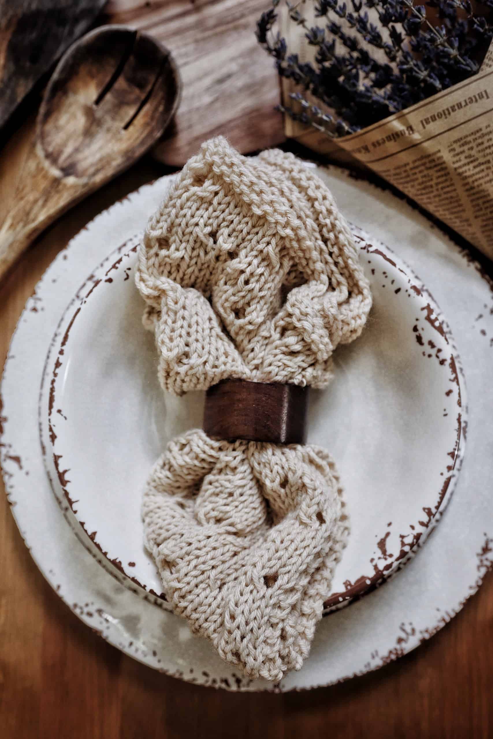Farmhouse Tea Towel Knitting Pattern, Darling Jadore Eco Friendy