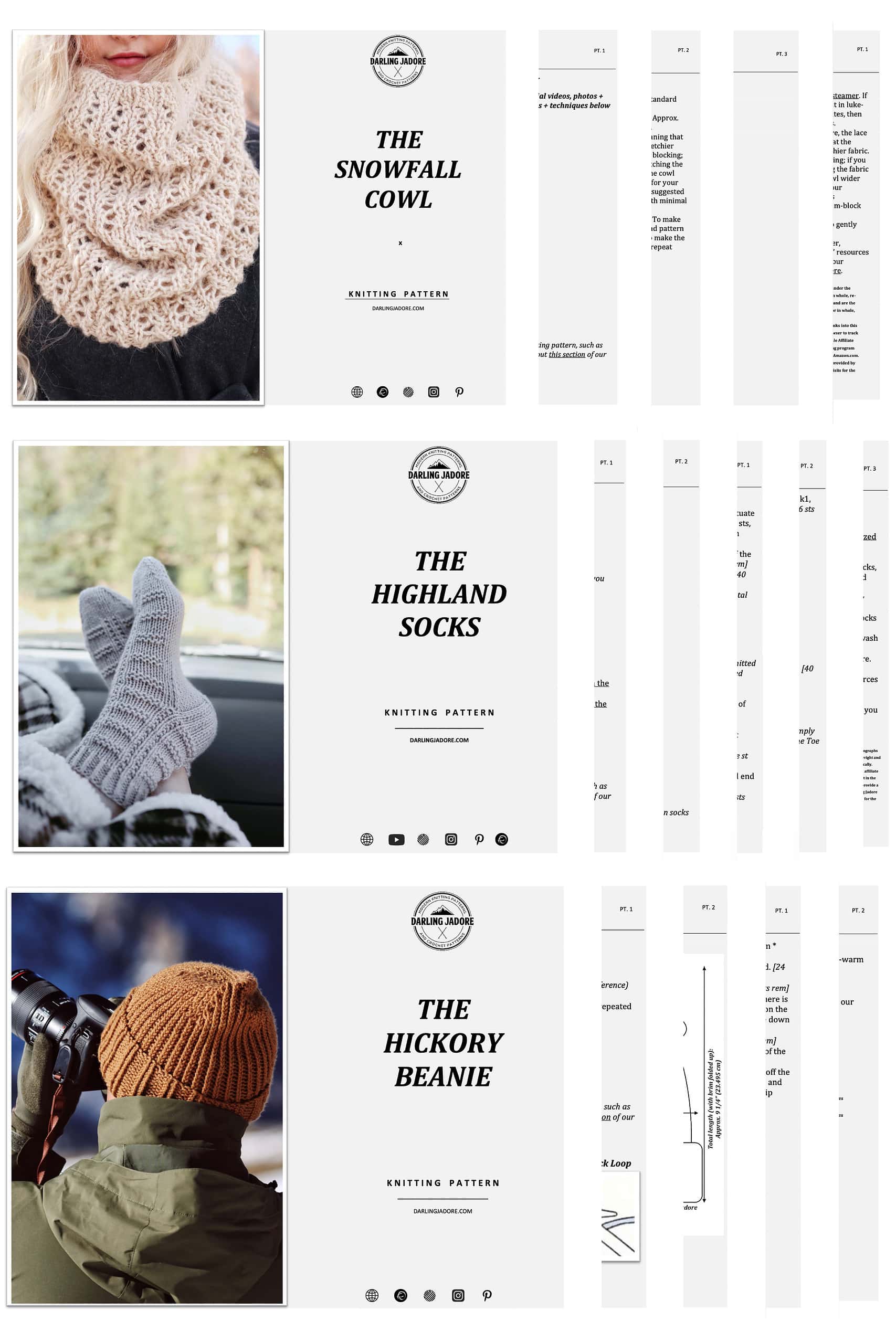 darling jadore knitting patterns & crochet patterns