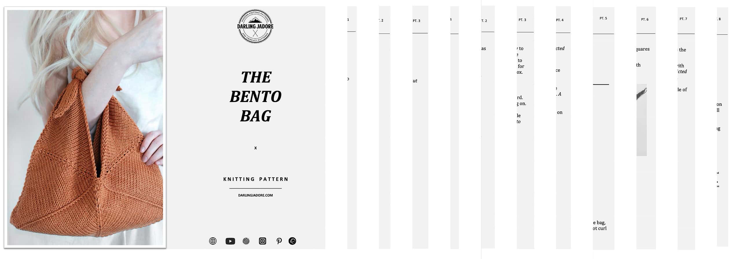 PATTERN, Bento Bag, Sewing Pattern, Knitting Bag, PDF Pattern