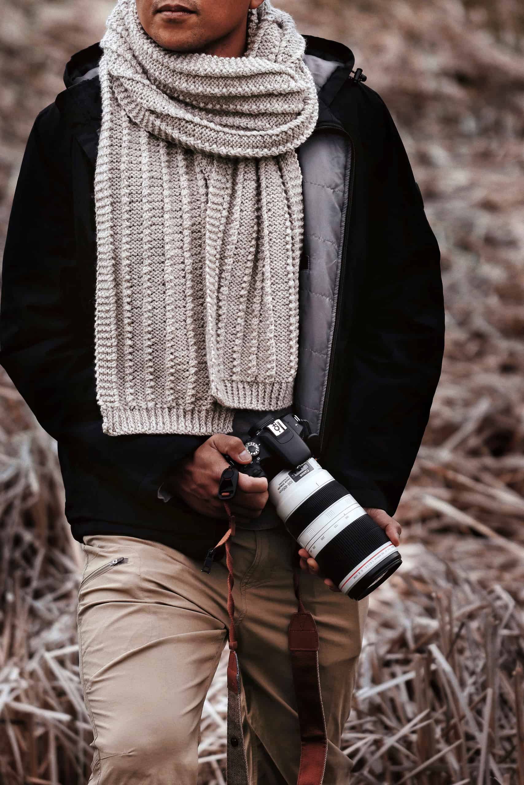 A Classic Men’s Scarf To Knit For Your Favorite Outdoor Guy: A Knitting ...