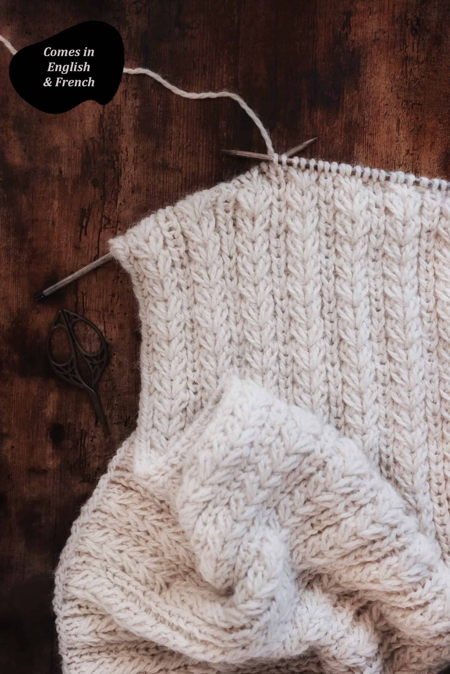 The Windchill Scarf Knitting Pattern (English + Français)