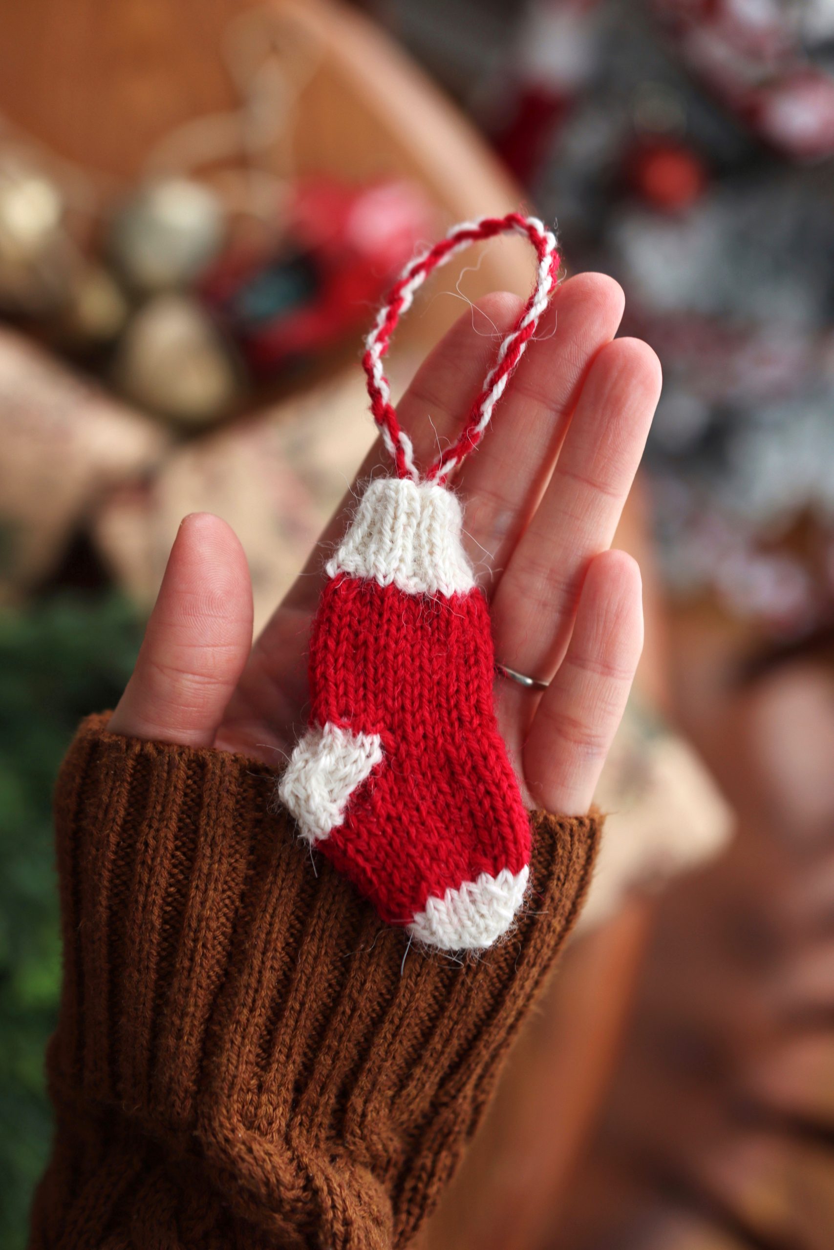 The Mini Stocking Ornament Knitting Pattern