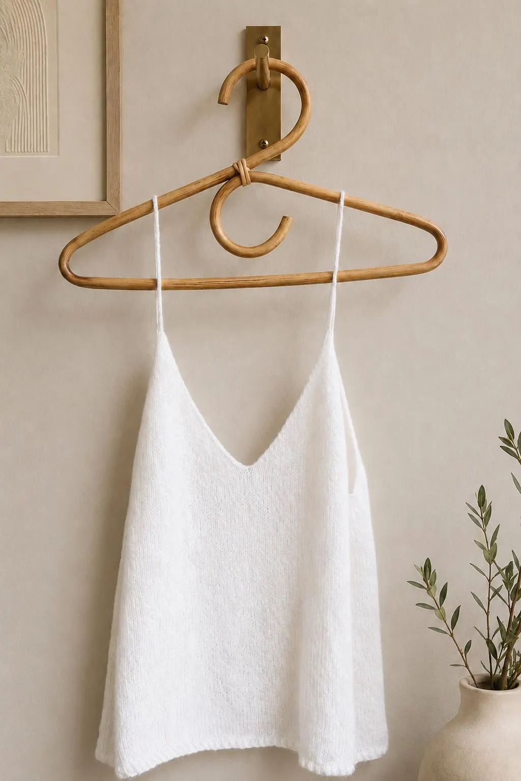 camisole knitting pattern vneck tank top easy knit pattern Classic Camisole