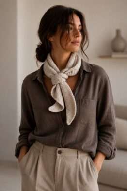 triangle scarf knitting pattern, knit bandana scarf Sunday Scarf