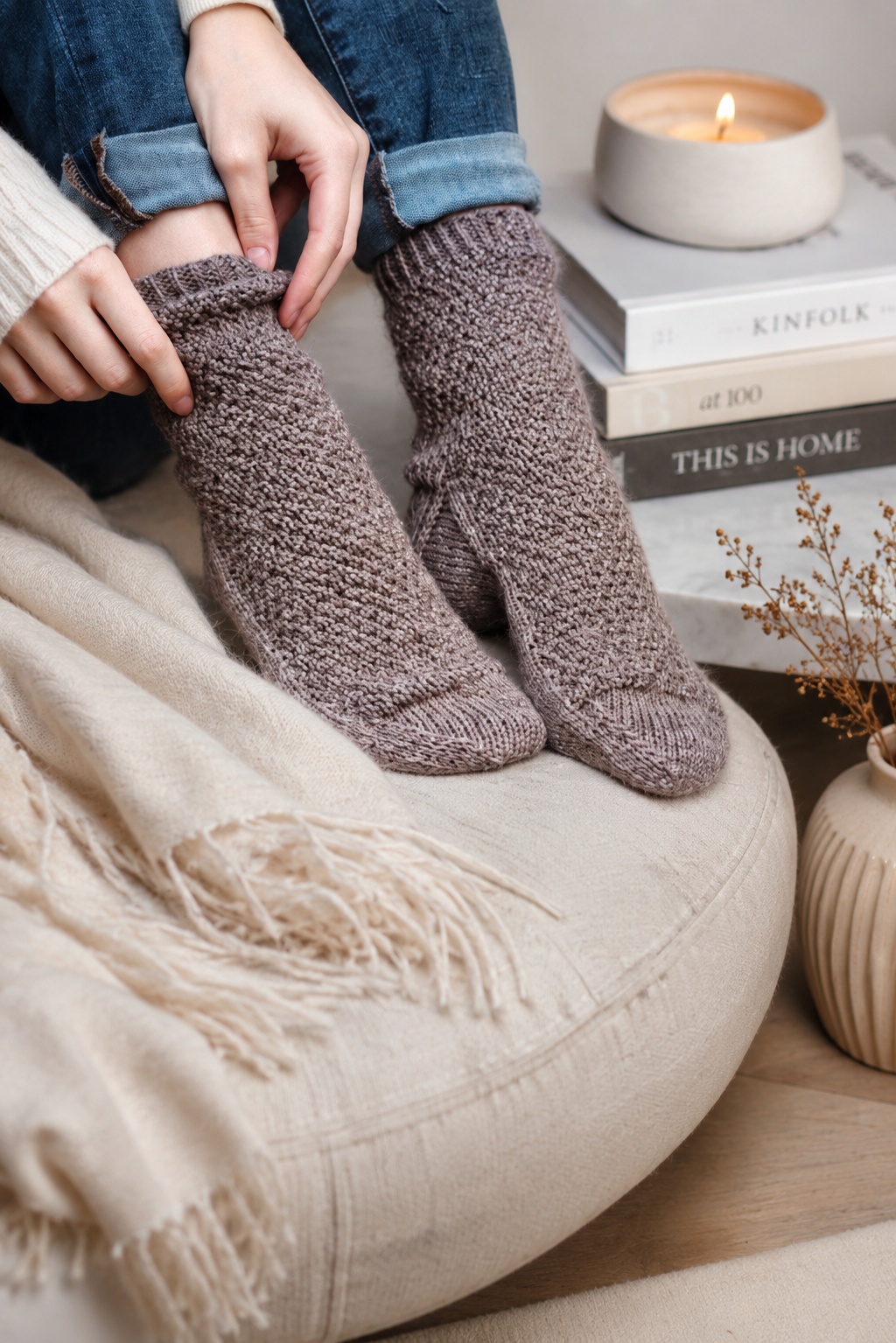 knit socks knitting pattern Cobblestone Socks easy knitting pattern