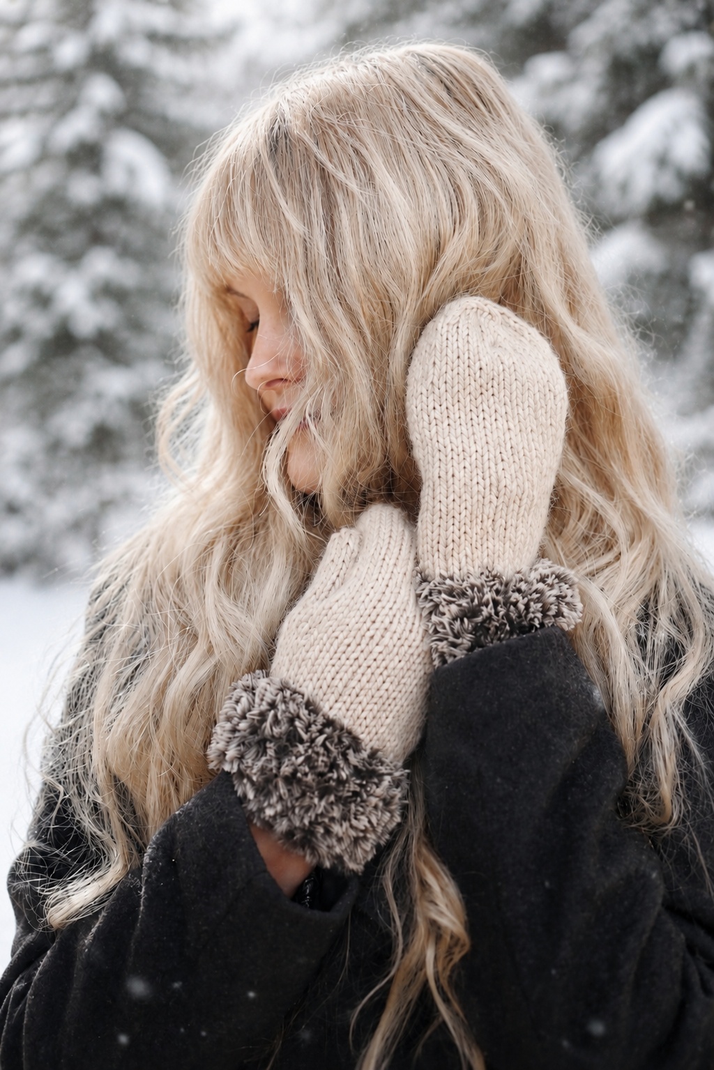 tundra mittens knitting pattern faux fur