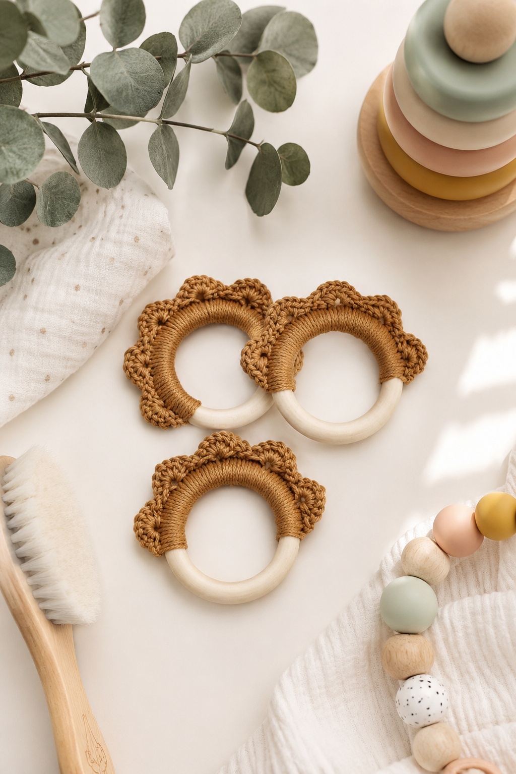 crochet teether baby toy wave teether crochet pattern