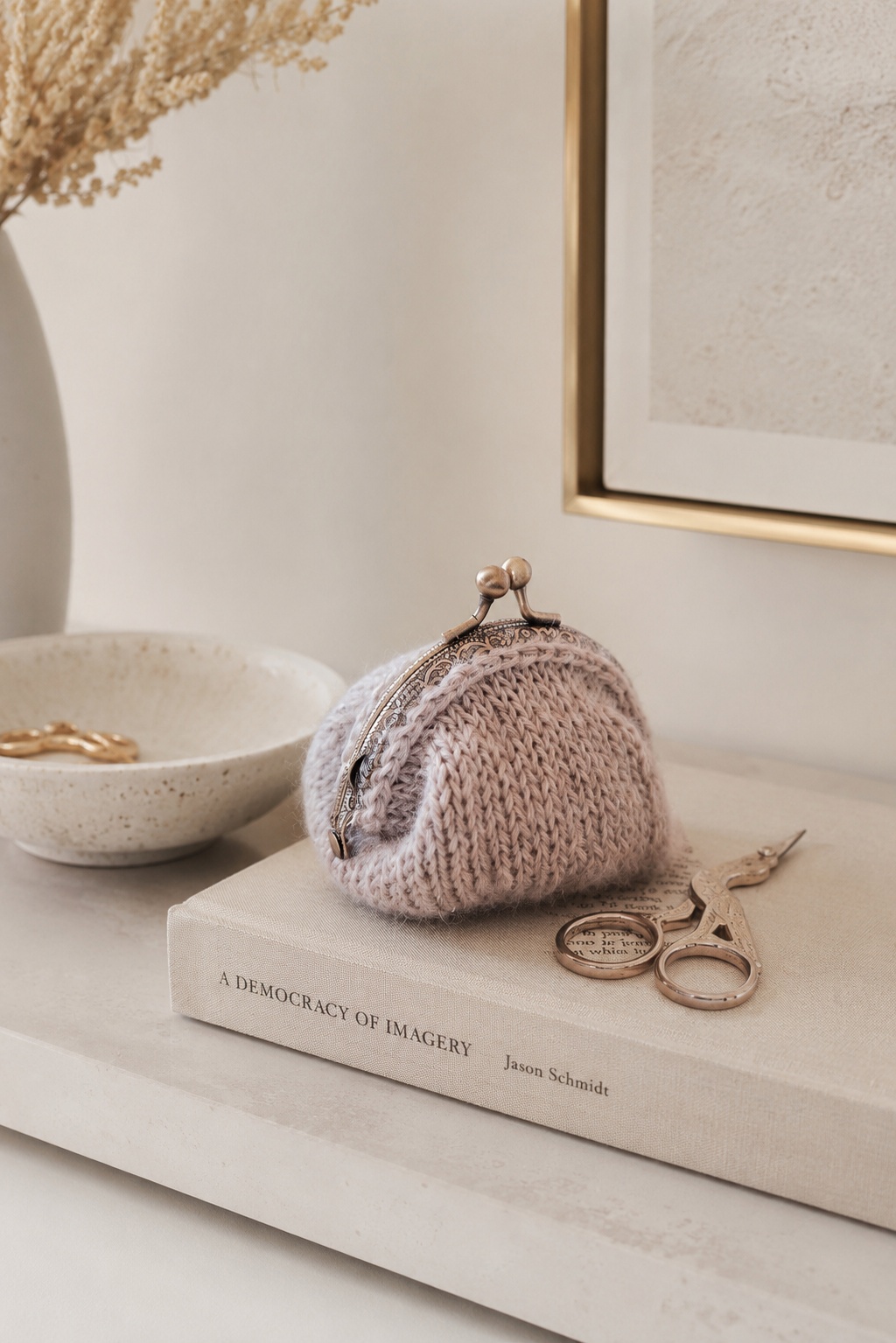 knit coin purse knitting pattern kiss lock wallet bag knit pattern