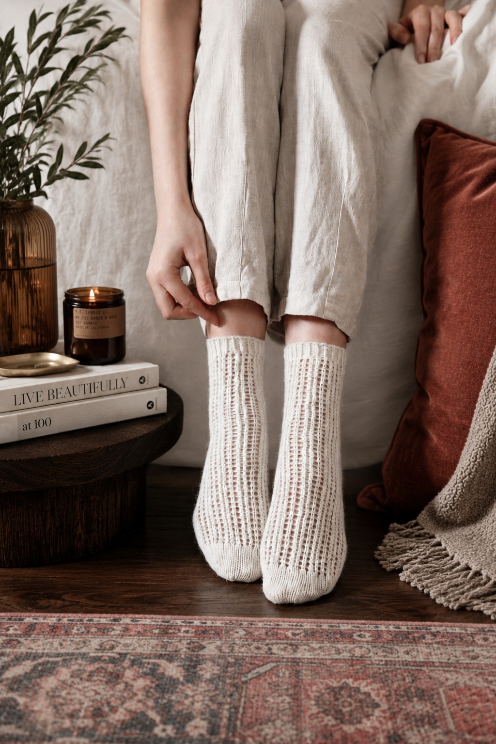 lace knit socks womens knit socks knitting pattern Snowfield Socks