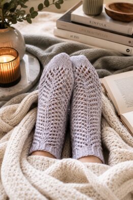lace socks knitting pattern women knit crew socks beginner easy knit socks Seabrook Socks