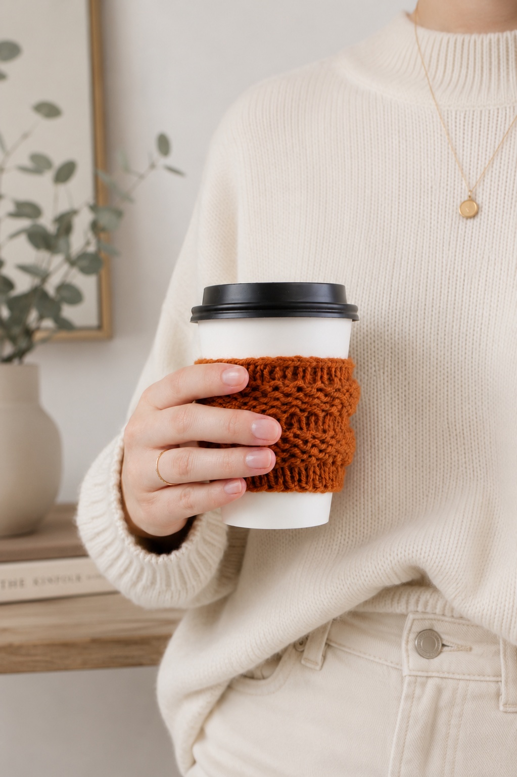 mug cozy knitting pattern easy knit coffee cozie cozy