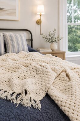 crochet chunky granny square blanket crochet throw afghan Brookhaven