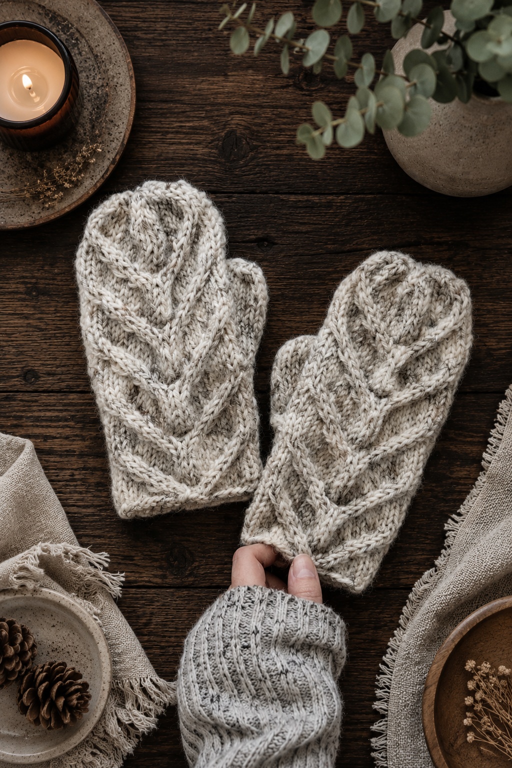 cable knit mittens knitting pattern woodsy mittens knitting pattern