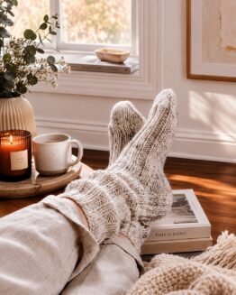 chunky knit socks easy knitting pattern beginner winter socks ribbed House Socks