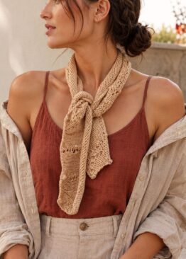 small lace knit scarf bay scarf knitting pattern