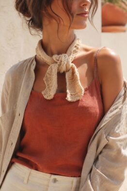 small lace knit scarf bay scarf knitting pattern