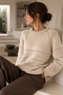 raglan sweater easy knit sweater pattern countryside sweater top down raglan pulllover textured sweater Countryside Sweater darling jadore