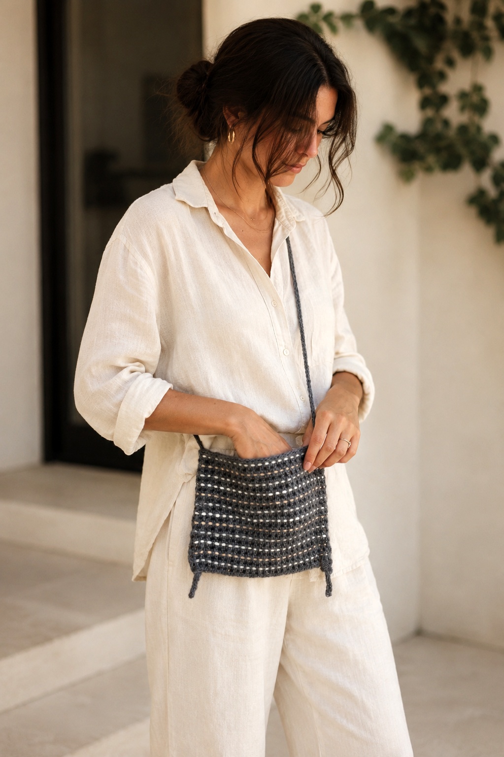 Mira Bag Crossbody Purse Knitting Pattern Easy Knit Tote Bag - Darling Jadore