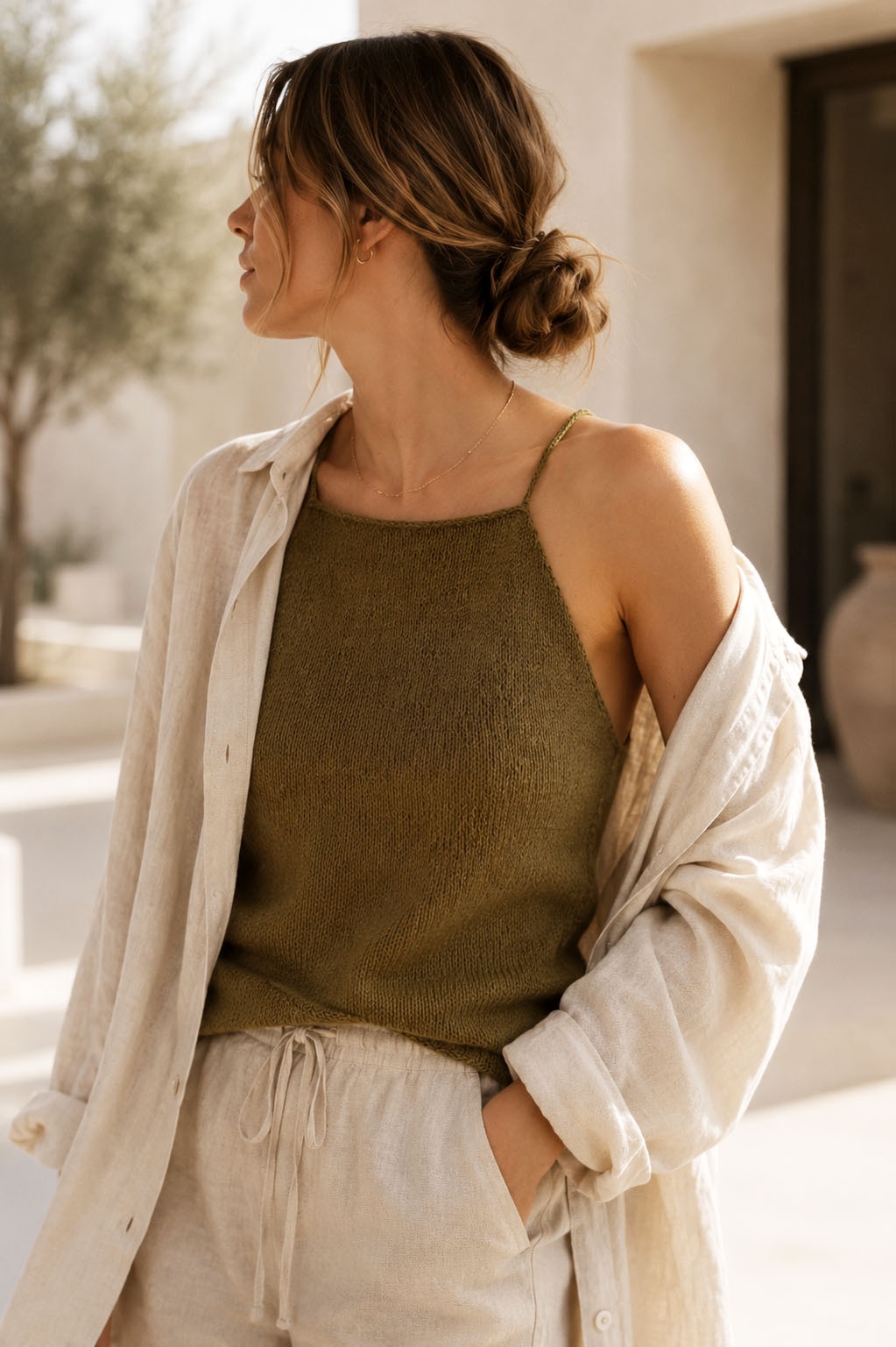 camisole knitting pattern easy knit tank top singlet Loft Camisole darling jadore